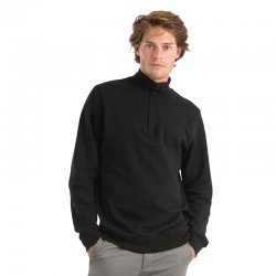 Plain sweatshirt ID.004 ¼ zip B&C 280 GSM